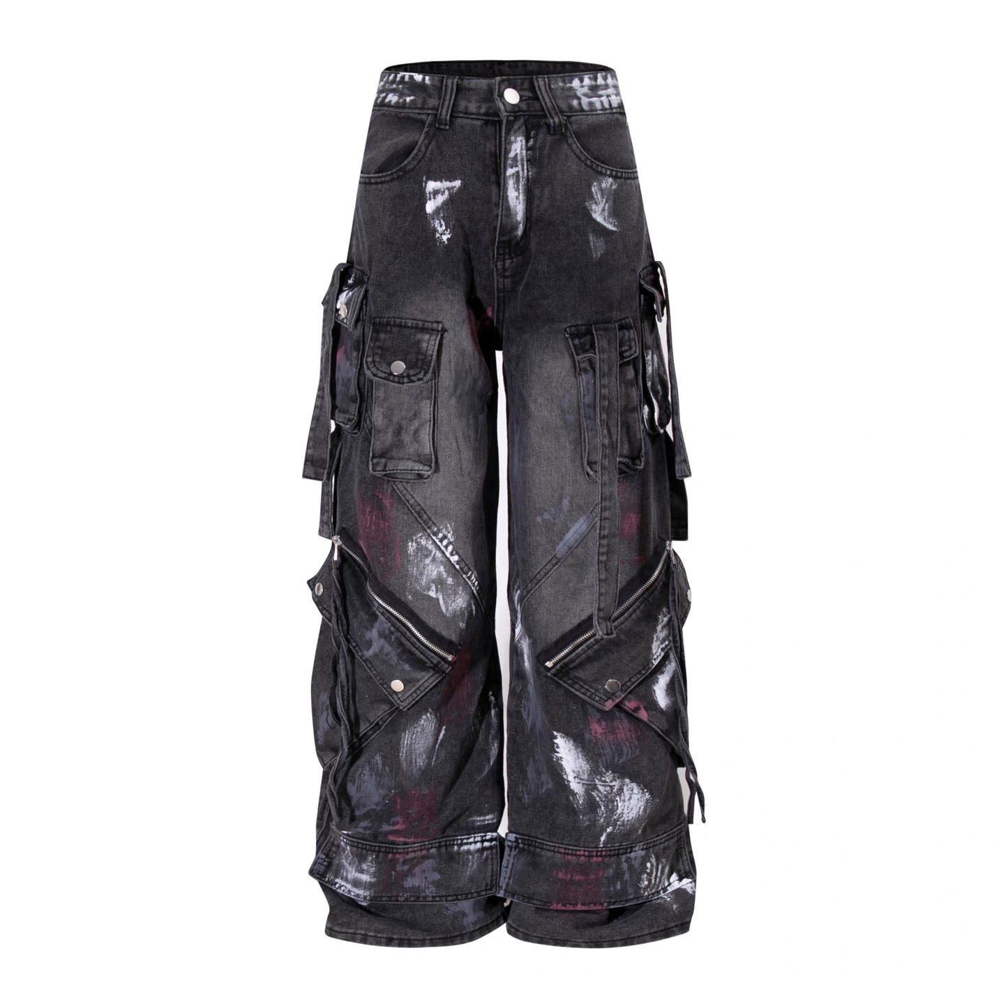 High-Street Graffiti Cargo Jeans
