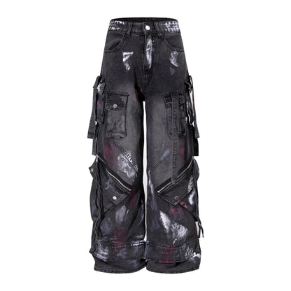 High-Street Graffiti Cargo Jeans