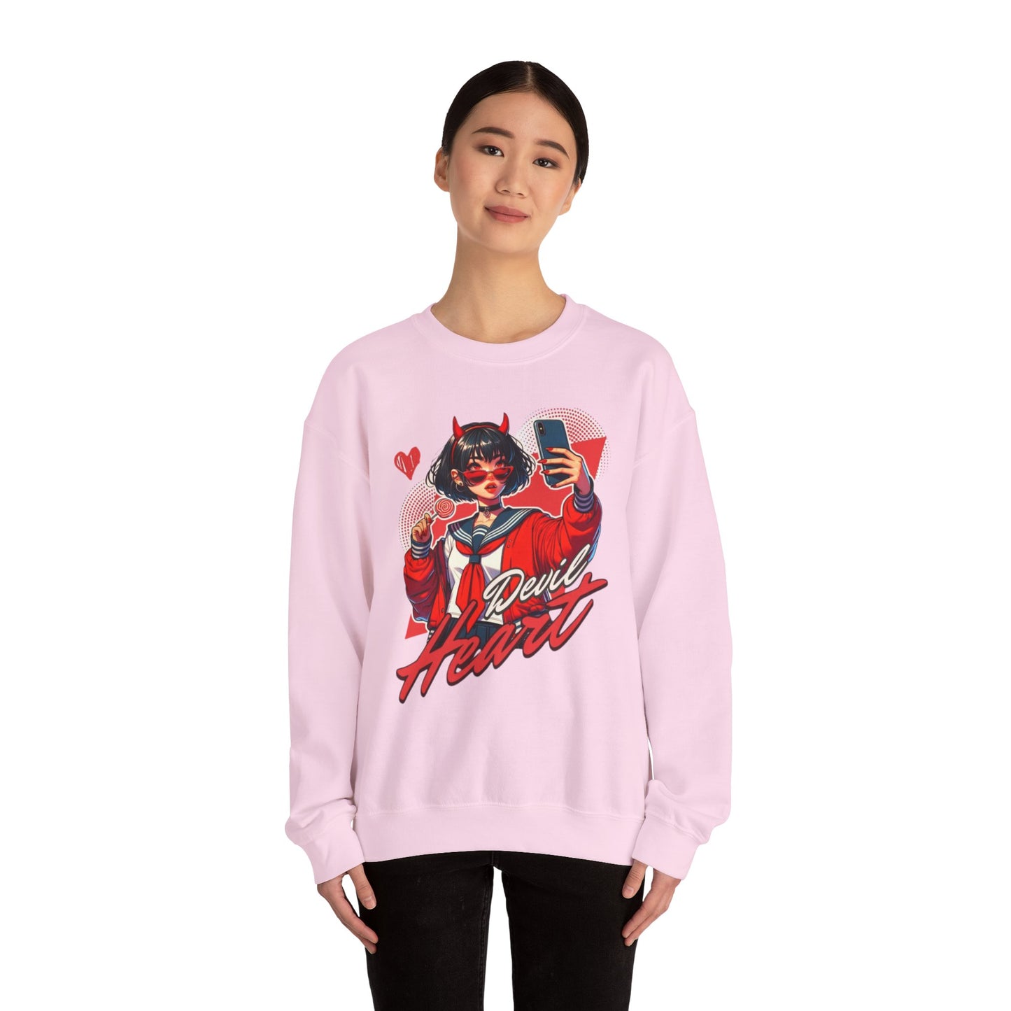 Devil Heart Women's Graphic Sweatshirt – Fun & Bold Casual Wear