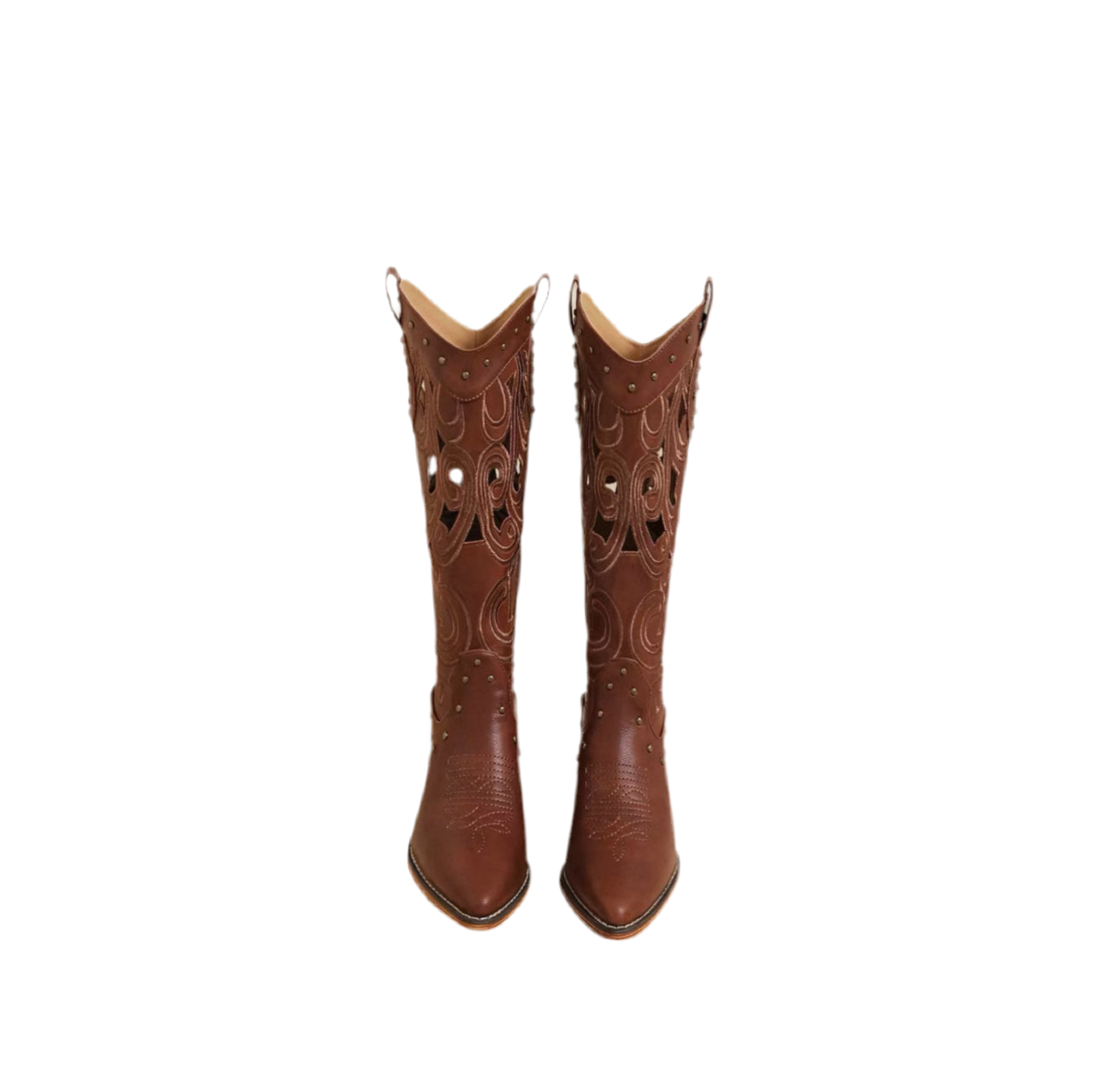 Rustic Cutout Western Cowboy Boots