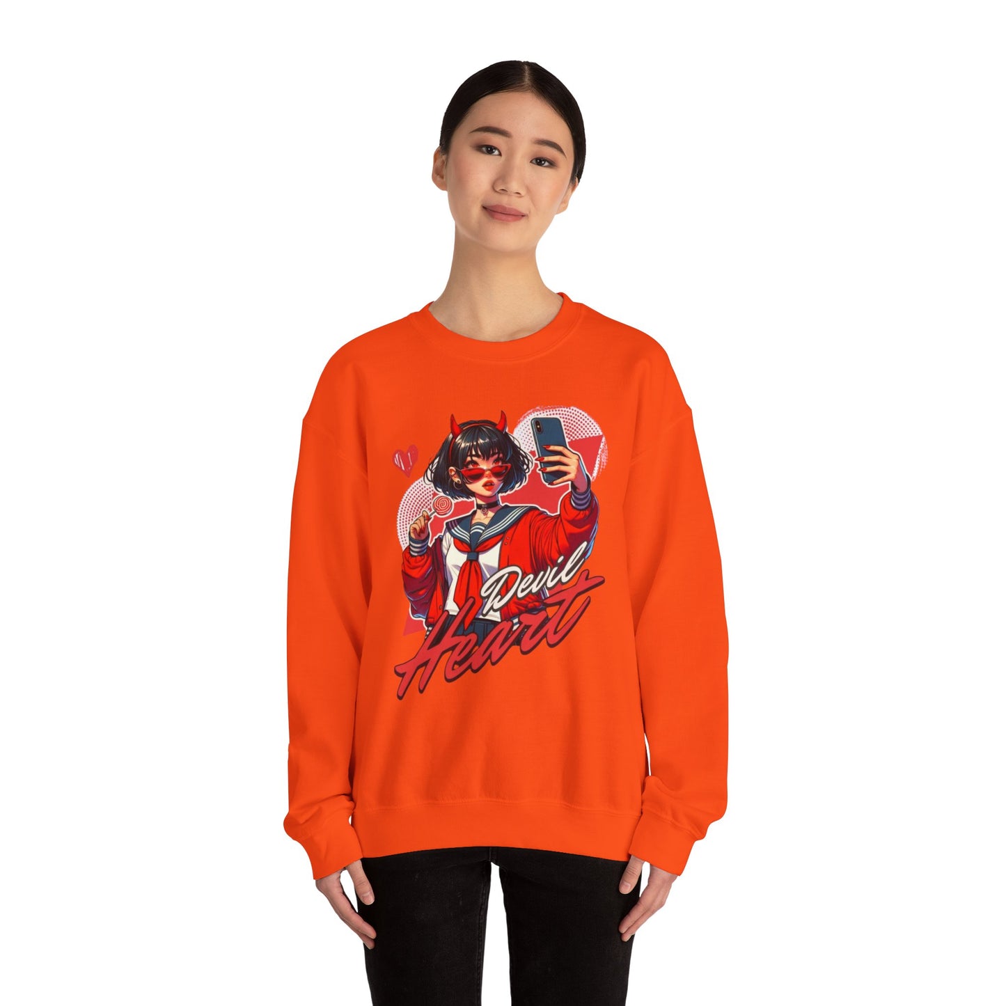 Devil Heart Women's Graphic Sweatshirt – Fun & Bold Casual Wear