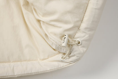 Cropped Puffer Jacket with Contrast Cuffs
