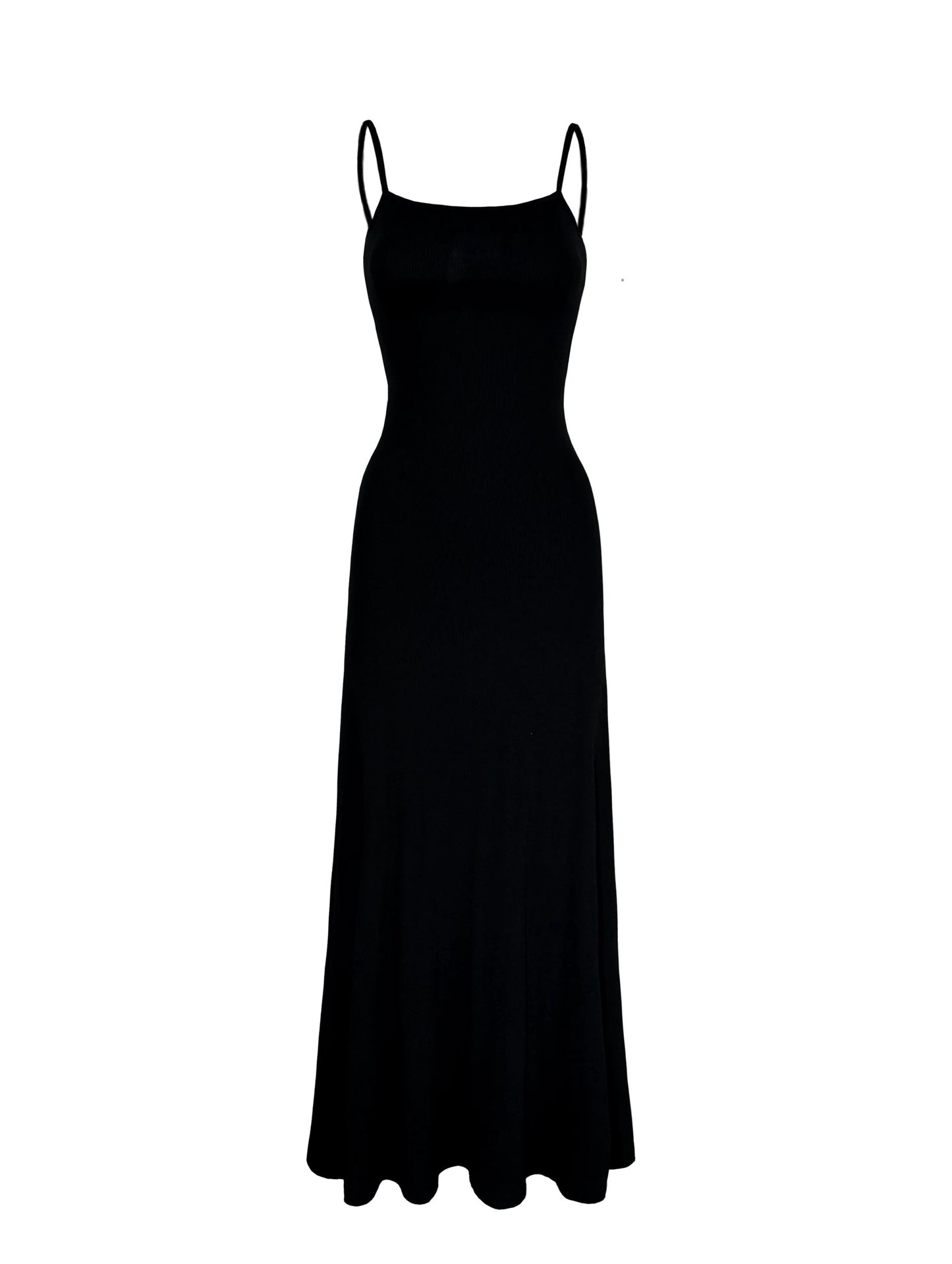 Solid Slim Spaghetti Strap Maxi Dress