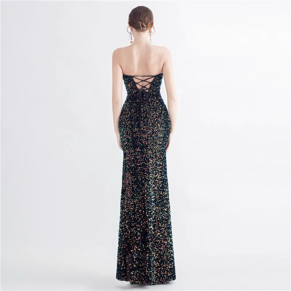 Twilight Glow Sequin Fishtail Dress