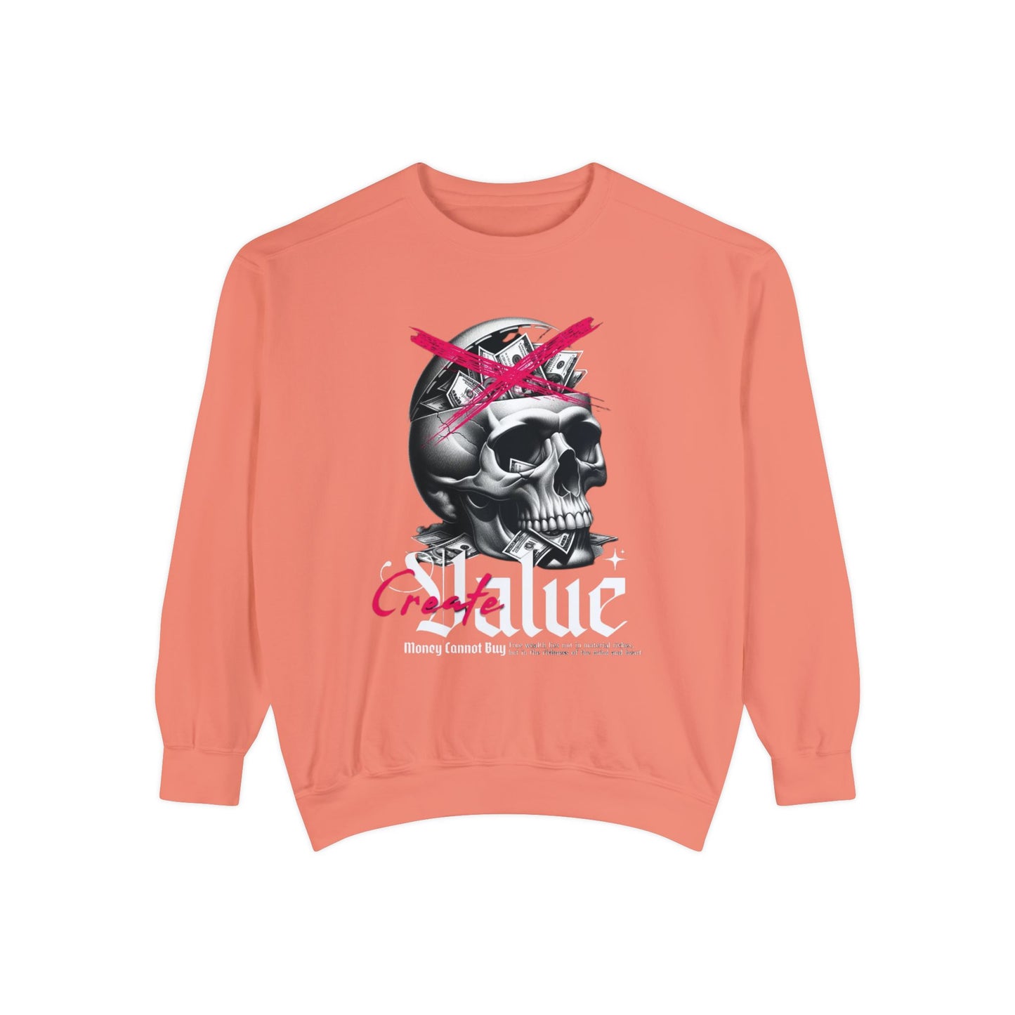 Women's Loose Fit Skull Graphic Sweatshirt – Comfortable, Casual, and Stylish Everyday Wear