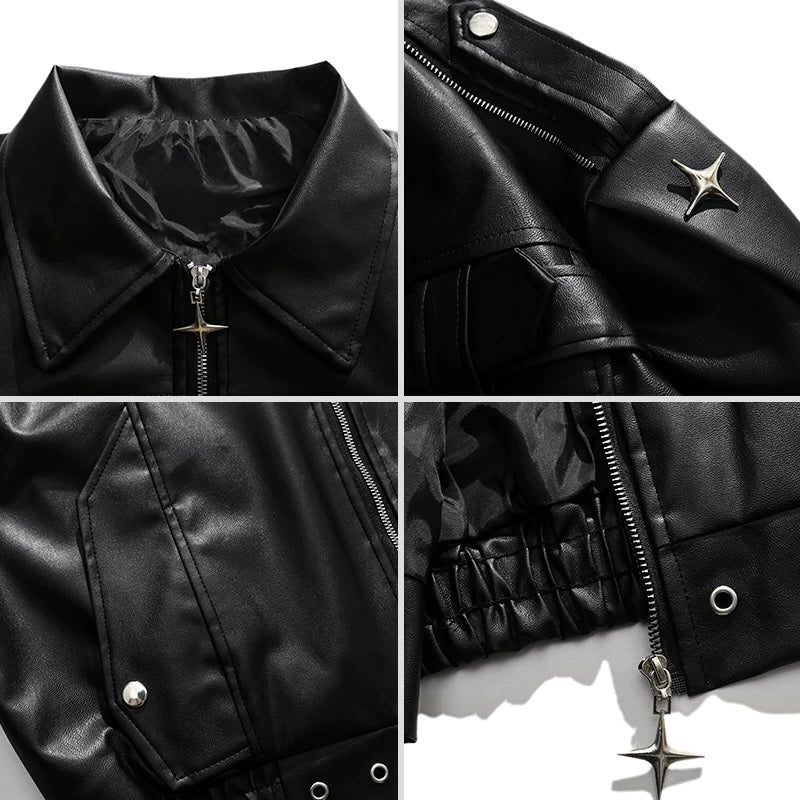 Midnight Star Metal-Edge Moto Jacket