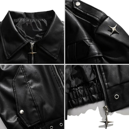 Midnight Star Metal-Edge Moto Jacket
