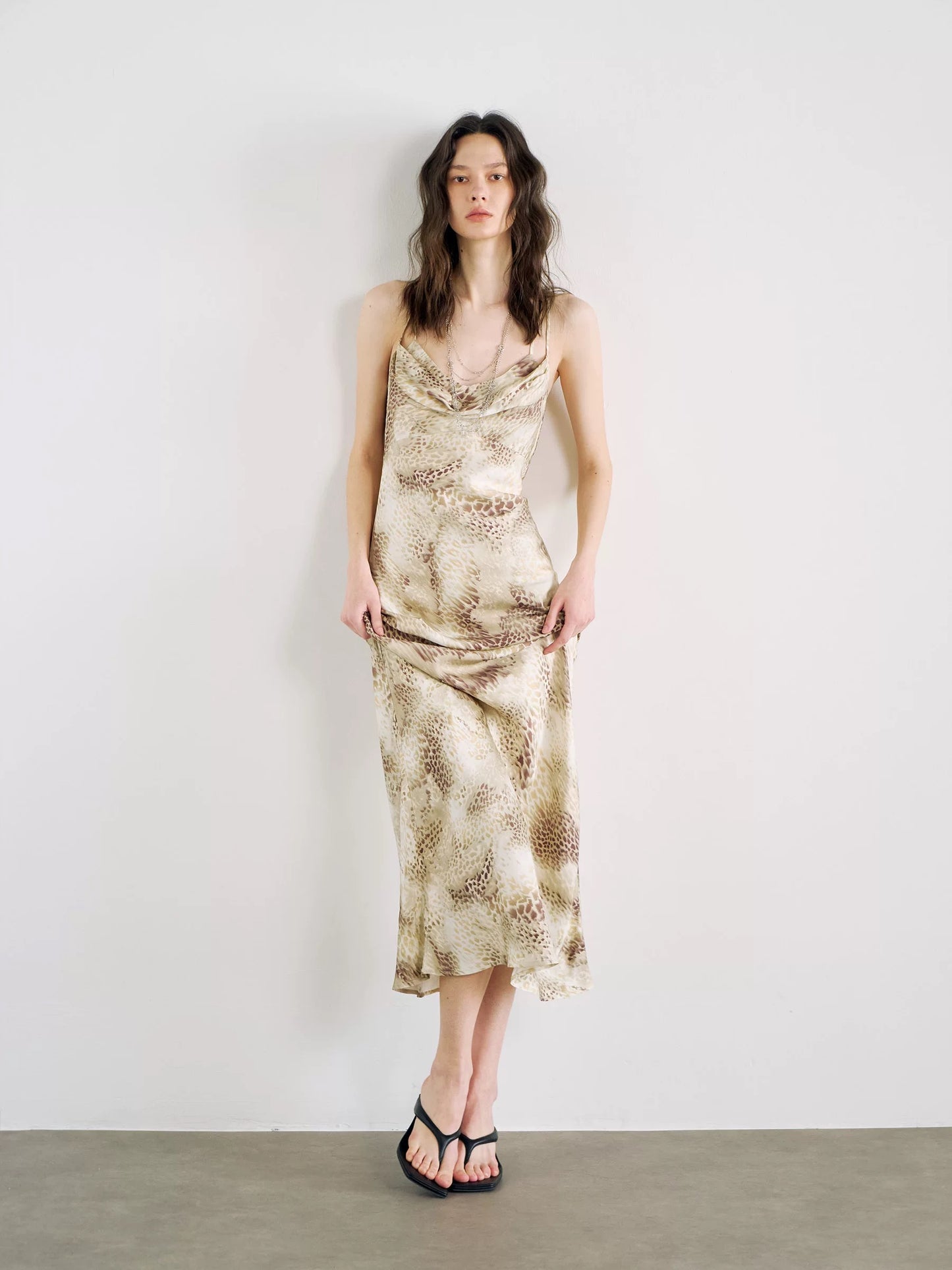 Chic Leopard Print Maxi Sundress