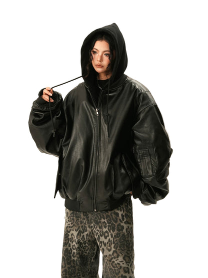 Shadow Forge Dual-Layer  PU Jacket