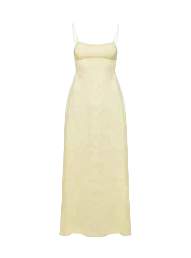 Enchanté Lace Backless Maxi Dress