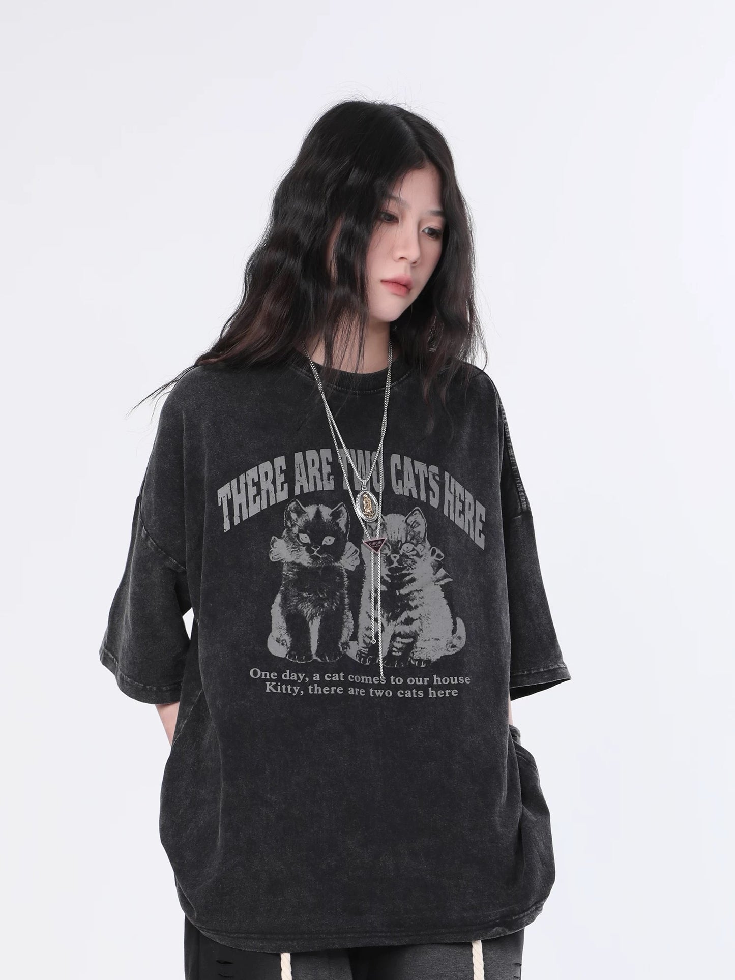 Midnight Prowl Vintage Cat Tee