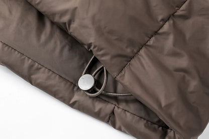 Cropped Hooded Puffer Winter Jacket