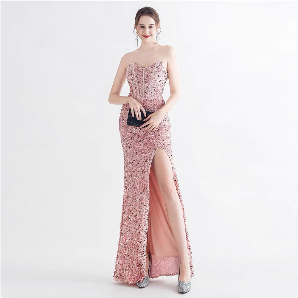 Twilight Glow Sequin Fishtail Dress