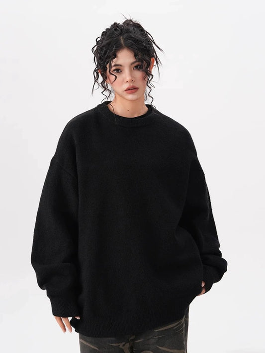 Rustic Ember Oversized Knit Sweater