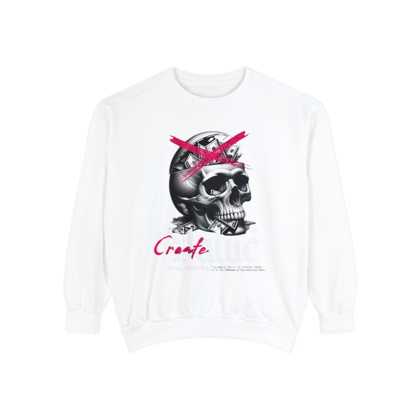 Women's Loose Fit Skull Graphic Sweatshirt – Comfortable, Casual, and Stylish Everyday Wear