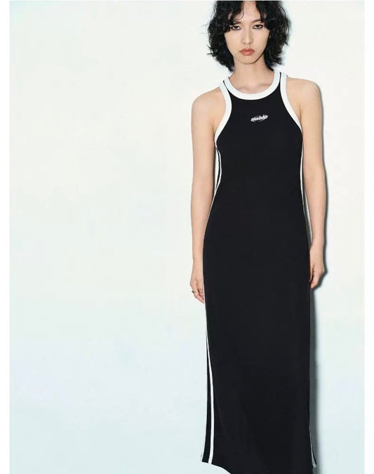Slim Fit Color-Contrast Dress