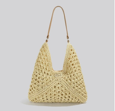Boho Woven Crossbody Tote Bag