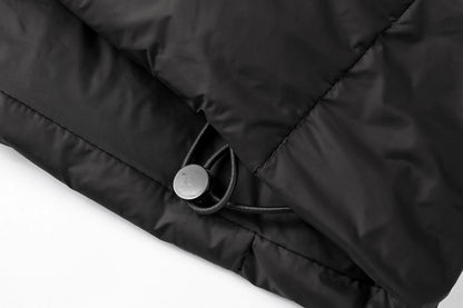 Cropped Hooded Puffer Winter Jacket