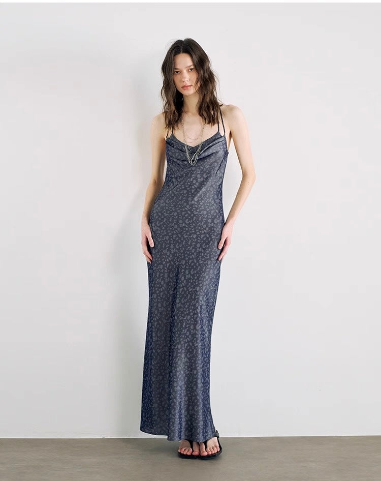 Chic Leopard Print Maxi Sundress