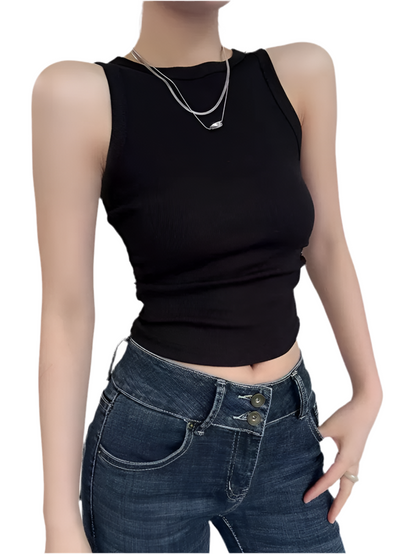 Classic Crew Neck Ribbed Tank