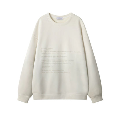 Thickened Letter Print Winter Sweatshirt  for Women