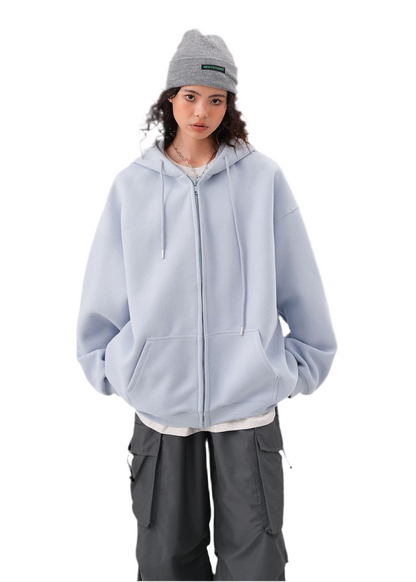 Women Cozy Zip-up Cardigan Style Hoodie