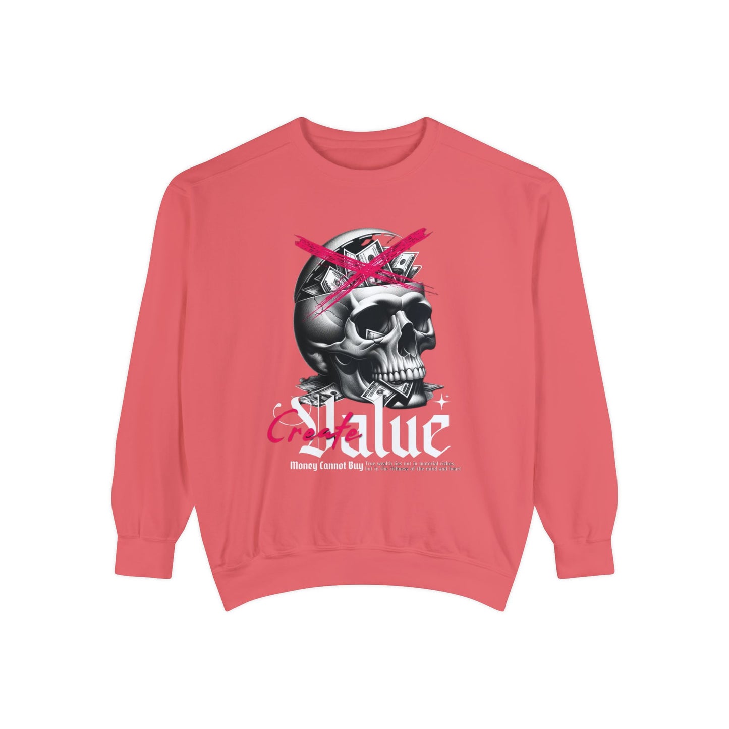 Women's Loose Fit Skull Graphic Sweatshirt – Comfortable, Casual, and Stylish Everyday Wear