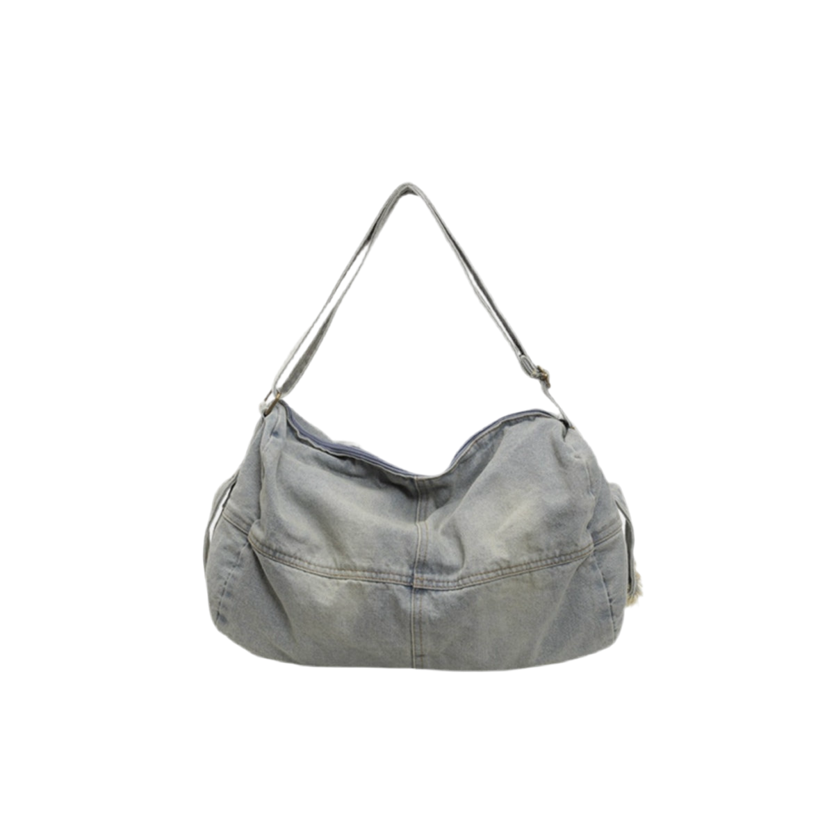 Adjustable Strap Denim Tote Bag