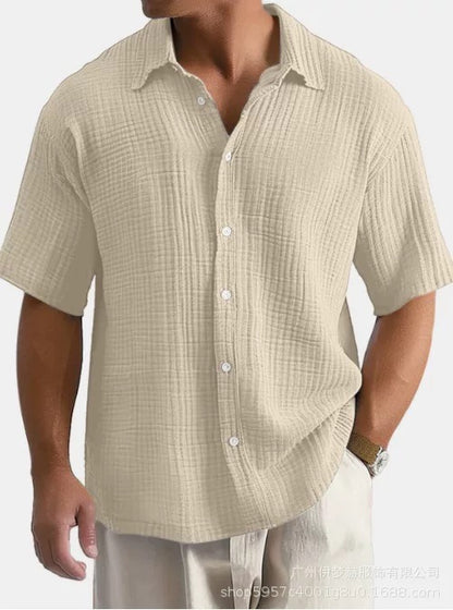Textured Resort Button Down Shirt
