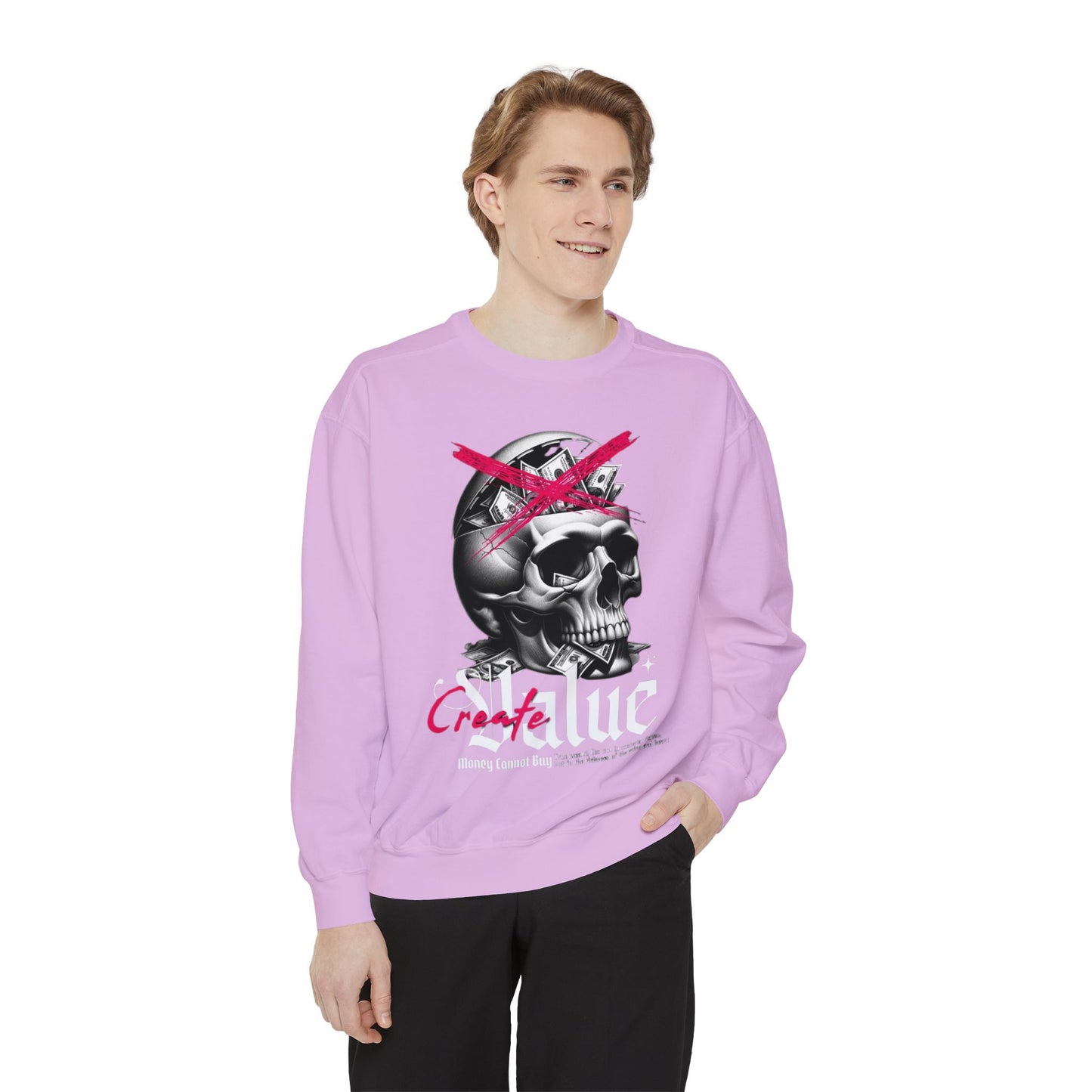 Women's Loose Fit Skull Graphic Sweatshirt – Comfortable, Casual, and Stylish Everyday Wear