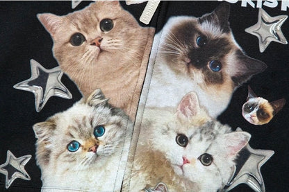 Starry Cat Parade Zipper Hoodie