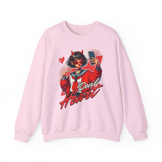 Devil Heart Women's Graphic Sweatshirt – Fun & Bold Casual Wear