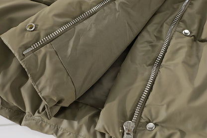 Warm Quilted Puffer Jacket with Collar