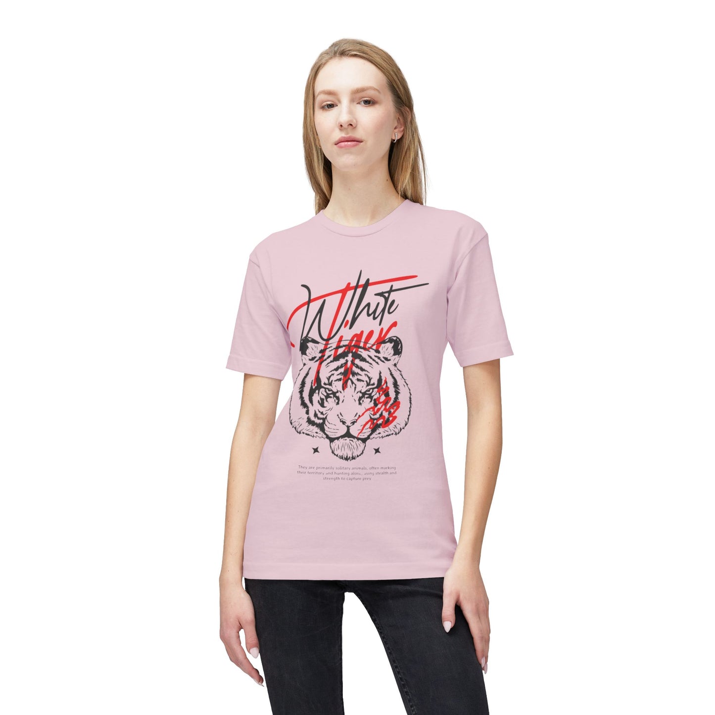 Dynamic Tiger Graphic T-Shirt with Bold Red and Black Accents