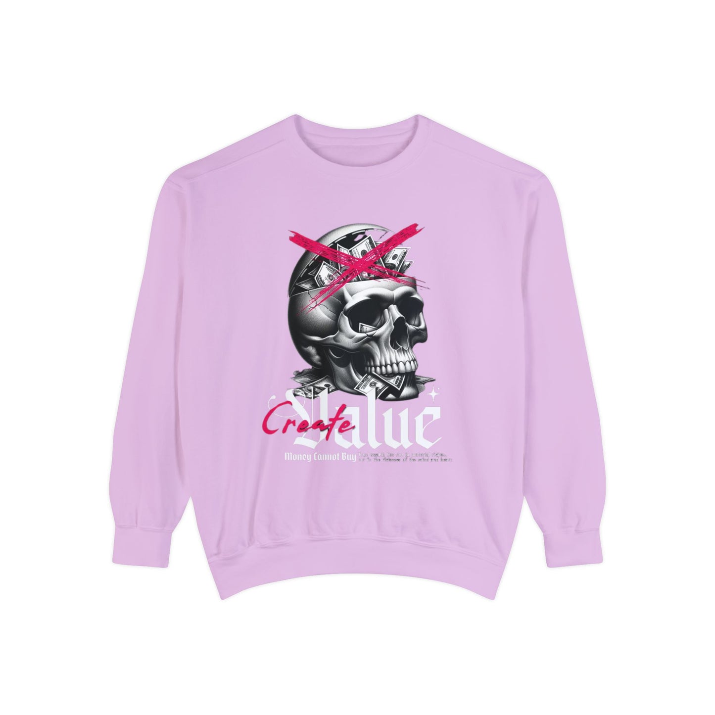 Women's Loose Fit Skull Graphic Sweatshirt – Comfortable, Casual, and Stylish Everyday Wear