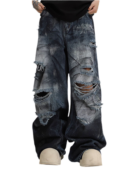 Urban Eclipse Paint-Splatter Jeans