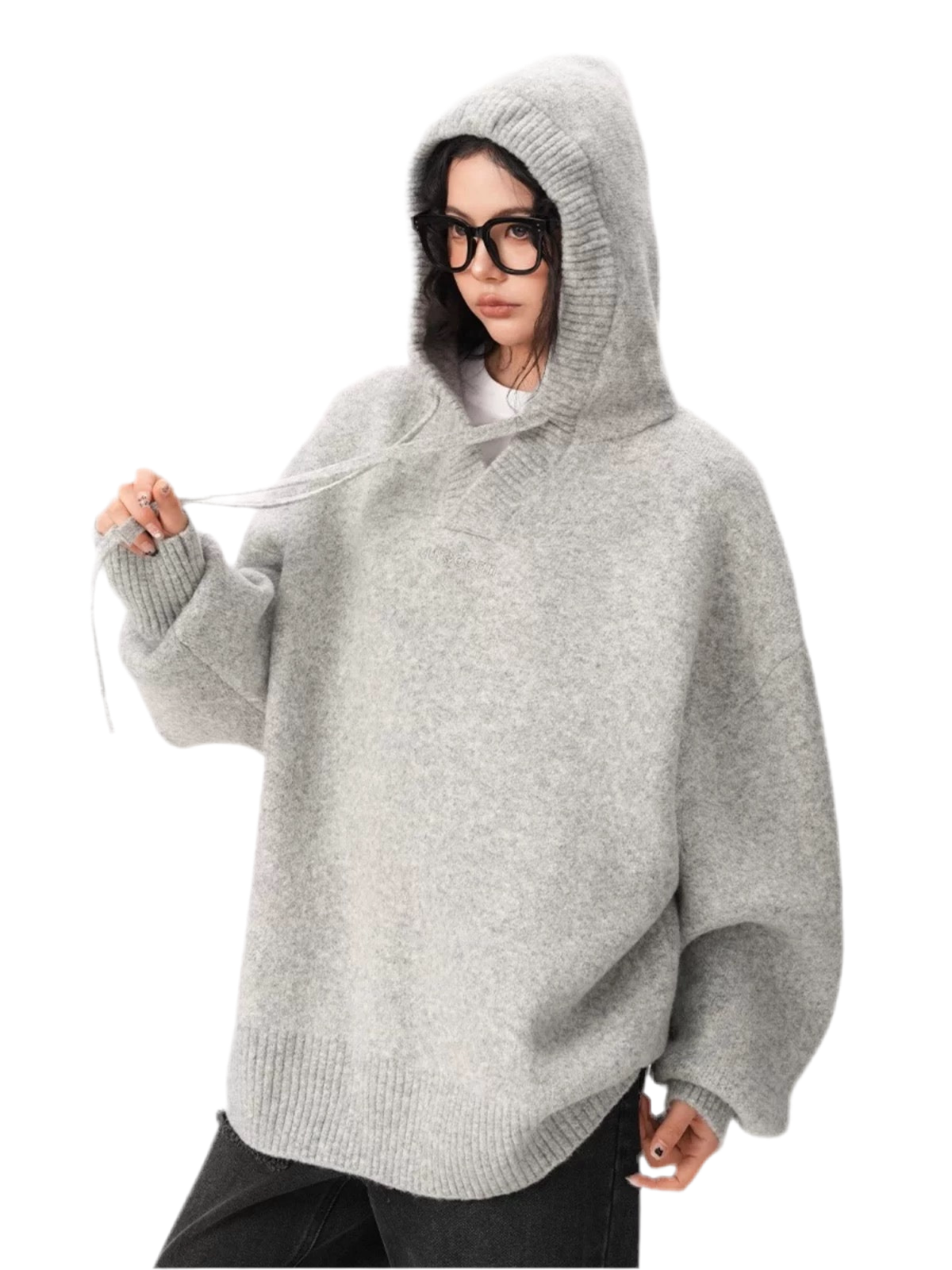 Glacier Grove Oversized Knit Hoodie