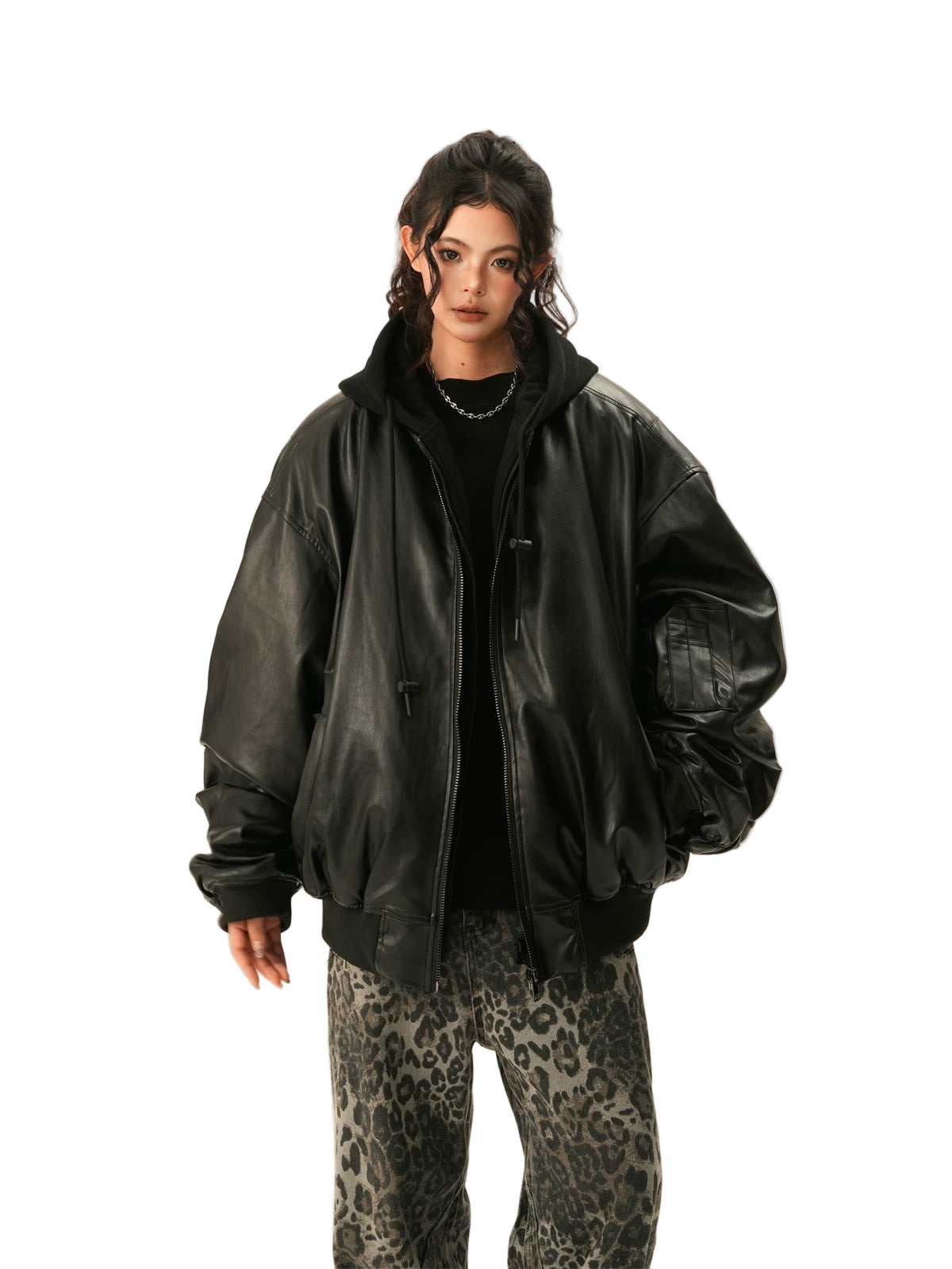 Shadow Forge Dual-Layer  PU Jacket