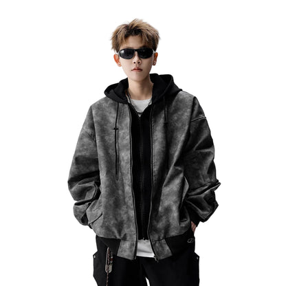 Shadow Forge Dual-Layer  PU Jacket