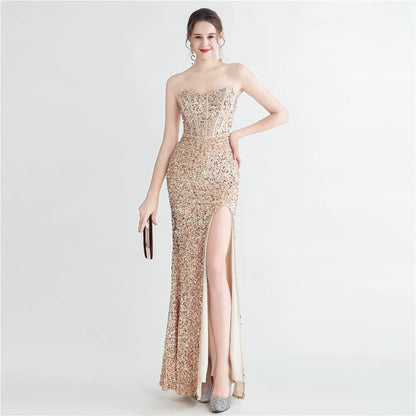 Twilight Glow Sequin Fishtail Dress