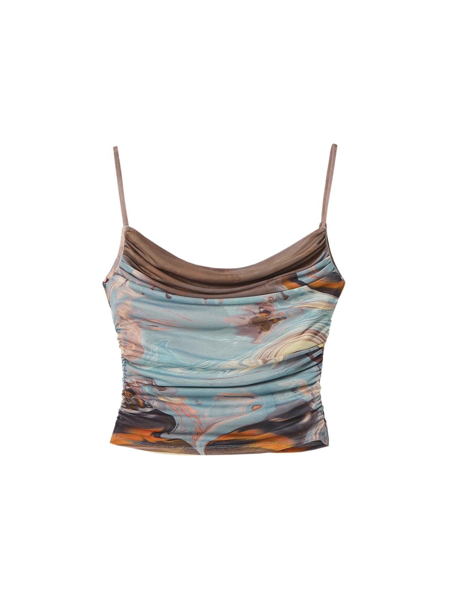 Abstract Marble Slip Top & Skirt