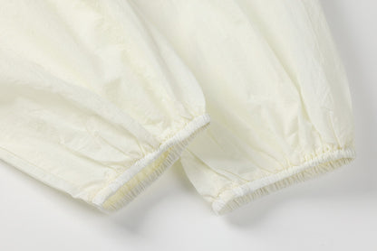 Lightweight Ruffled Drawstring Summer Jacket