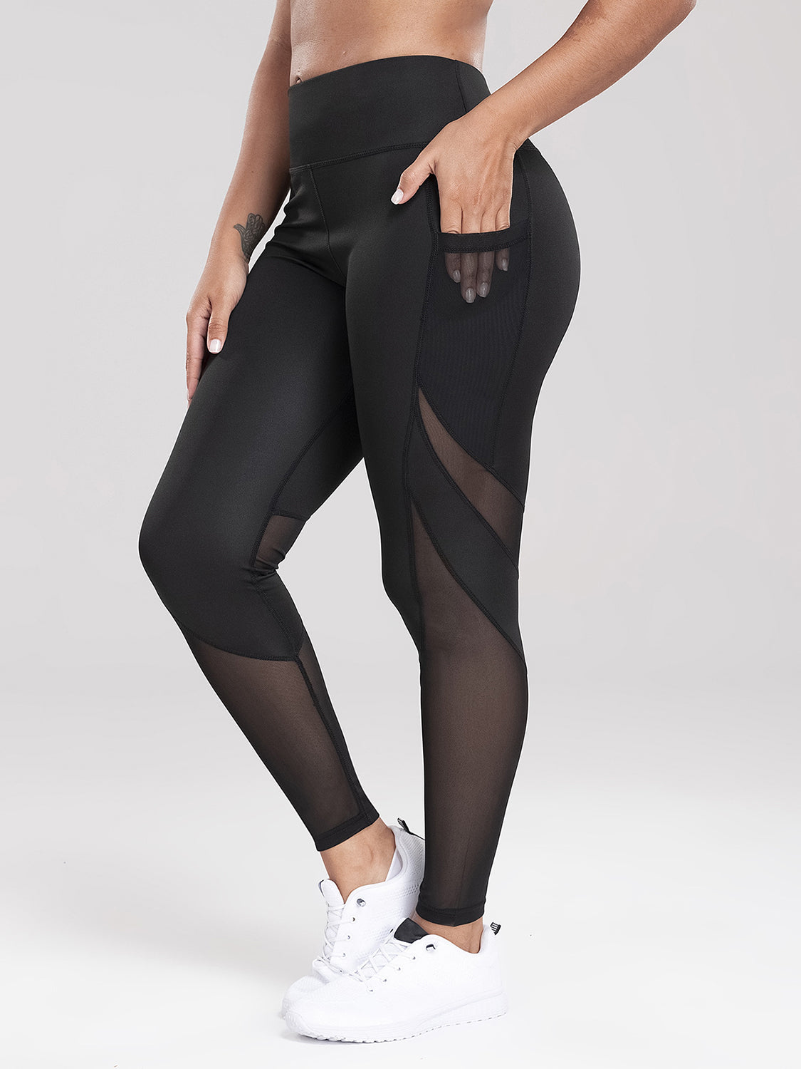 Pocketed High Waist Active Leggings - bllue yonders