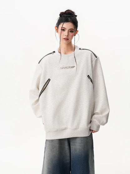 Urban Zippered Streetwear Sweatshirt