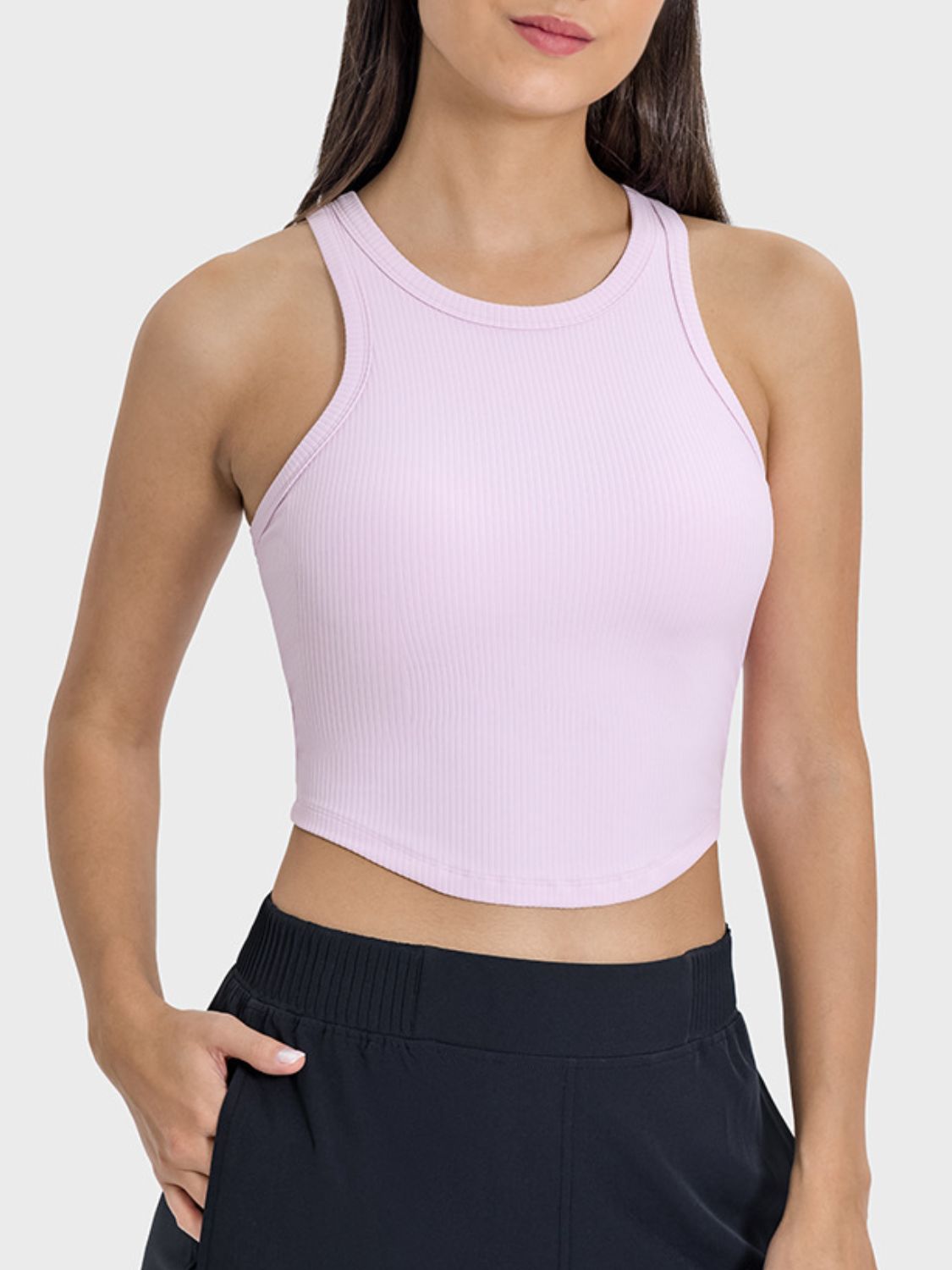 Round Neck Racerback Active Tank Trendsi