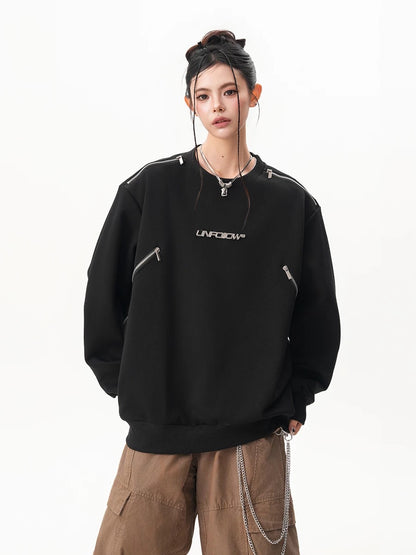 Urban Zippered Streetwear Sweatshirt