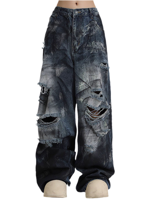 Urban Eclipse Paint-Splatter Jeans
