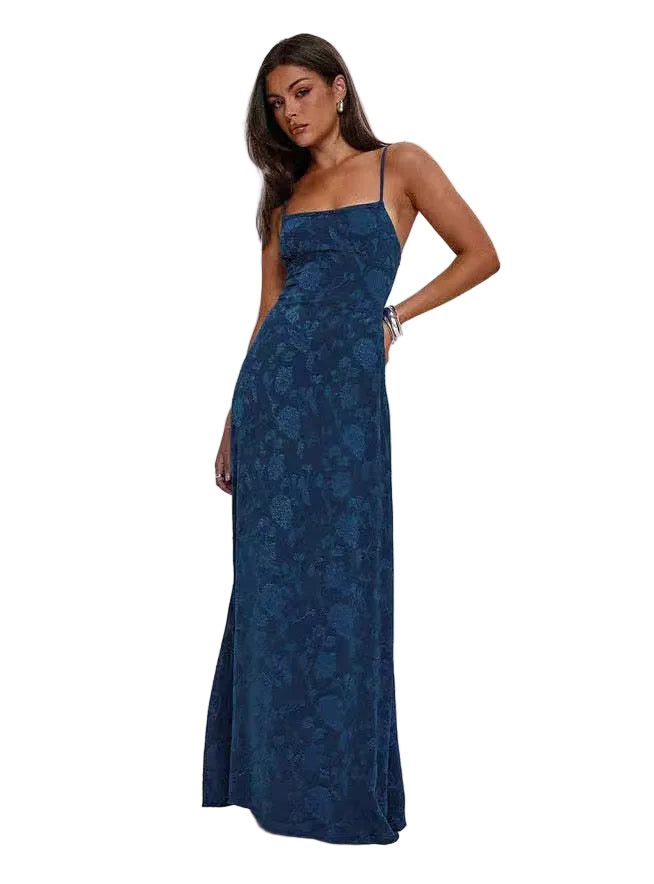 Enchanté Lace Backless Maxi Dress