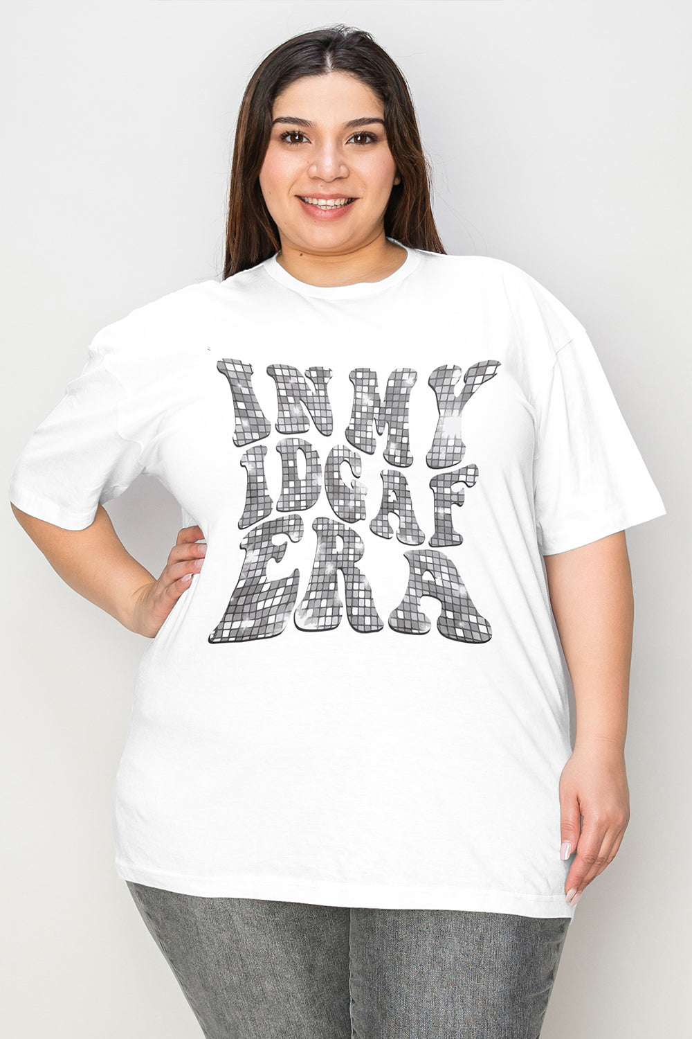 Simply Love Full Size IN MY IDGAF ERA Graphic T-Shirt - blue yonderz