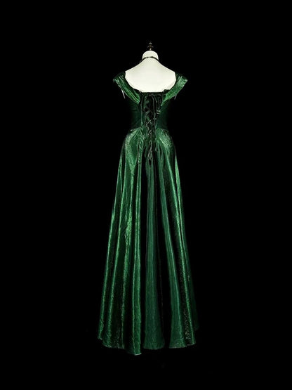 RoyalGreen Velvet Gown
